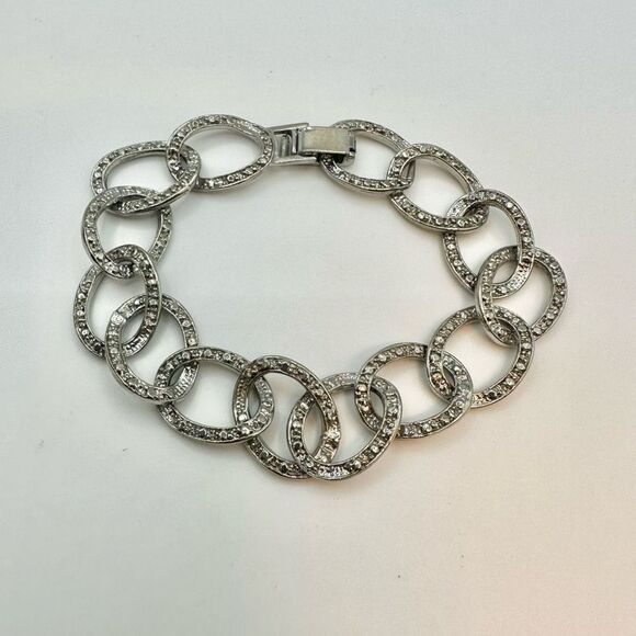 Silver tone link bracelet - Picture 4 of 7